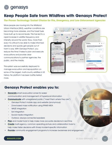 Keep People Safe from Wildfires with Genasys Protect