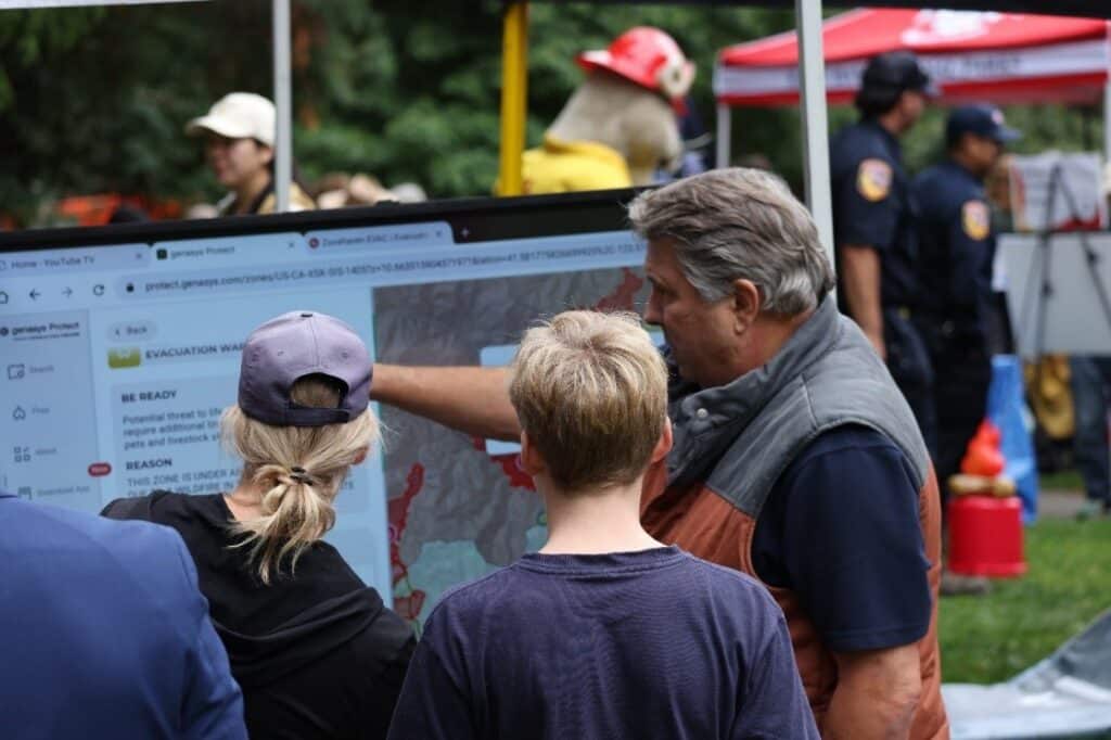 Joe Grupalo helping the Berkley community “Know Your Zone.” 