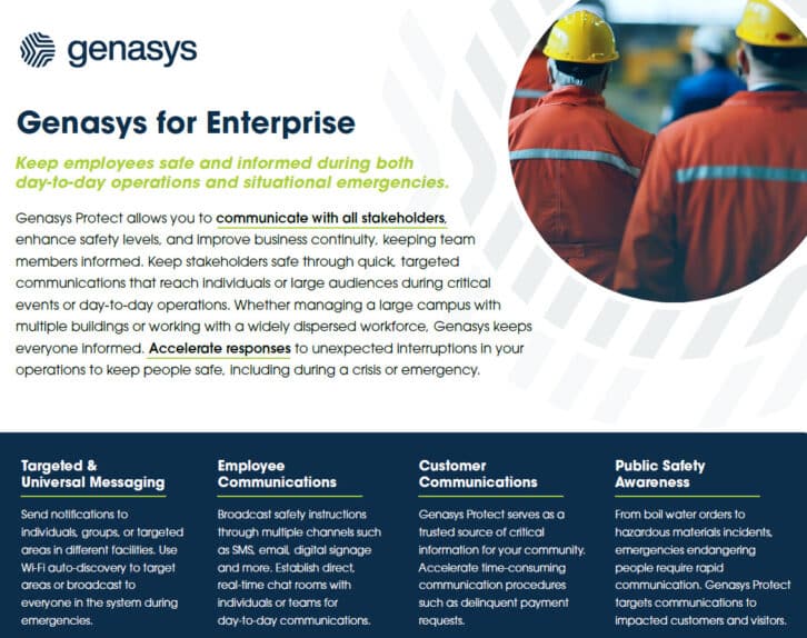 Genasys for Enterprise Brochure