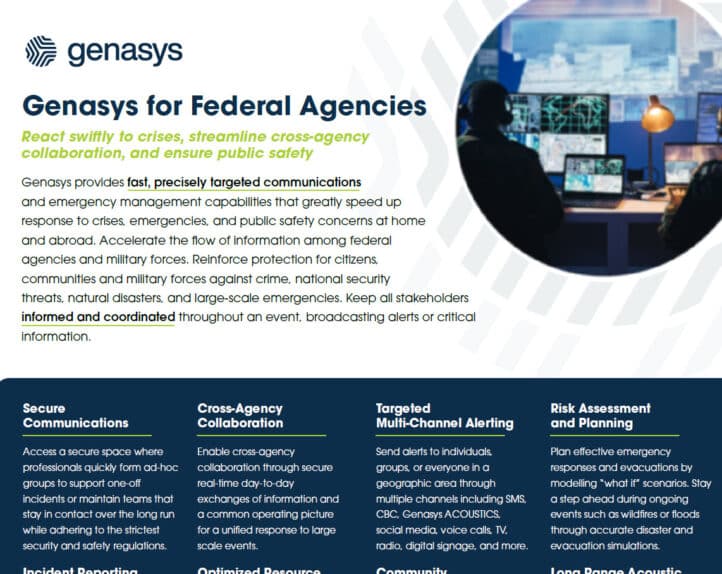 Genasys for Federal Agencies Brochure