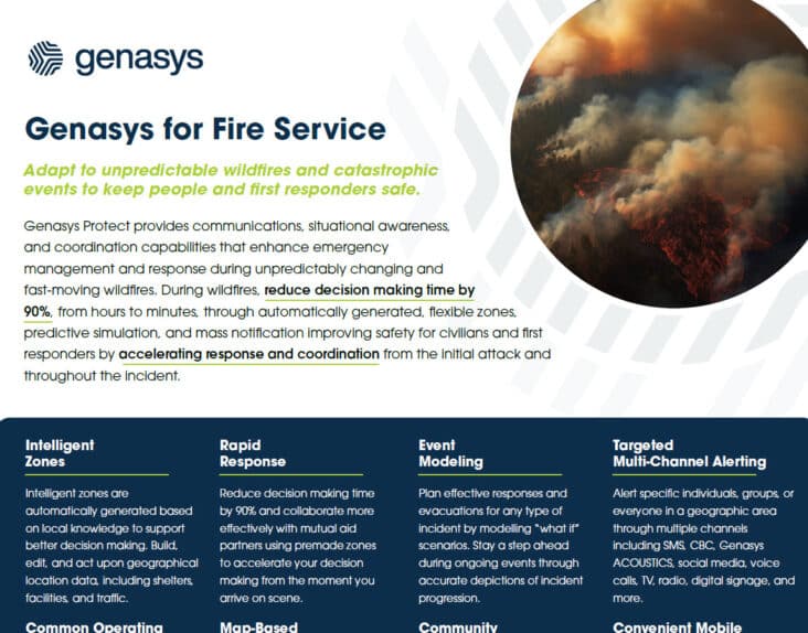 Genasys for Fire Service Brochure