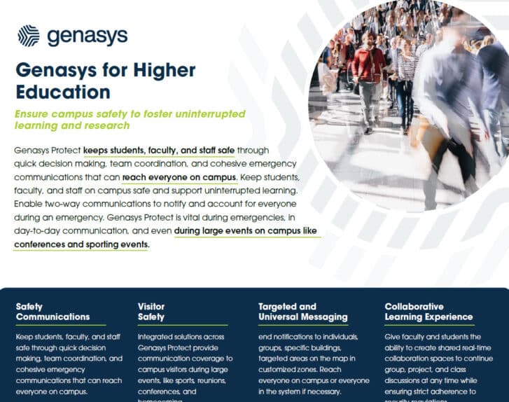 Genasys for Higher Education Brochure