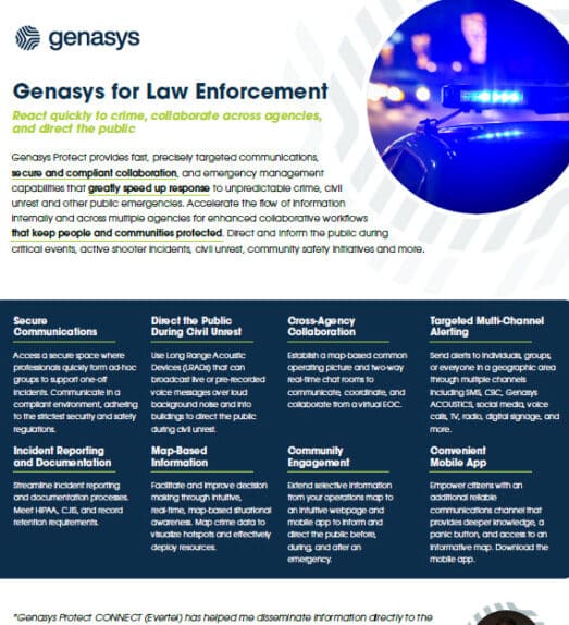 Genasys for Law Enforcement Brochure
