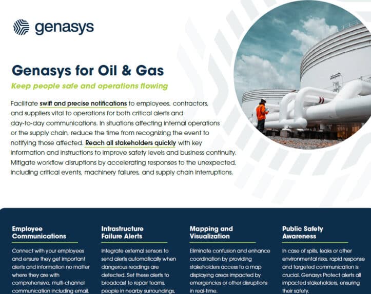 Genasys for Oil & Gas Brochure