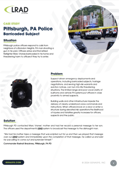 Pittsburgh, PA – Law Enforcement – Barricaded Subject