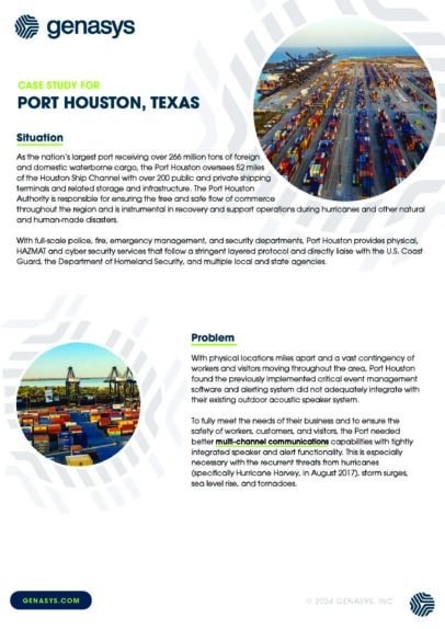 Port Houston, Texas – Critical Infrastructure