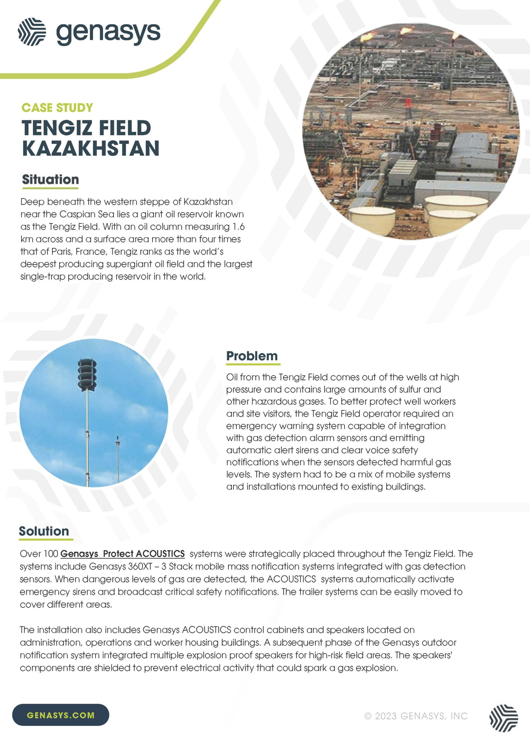 Tengiz Field, Kazakhstan - Oil & Gas - Genasys