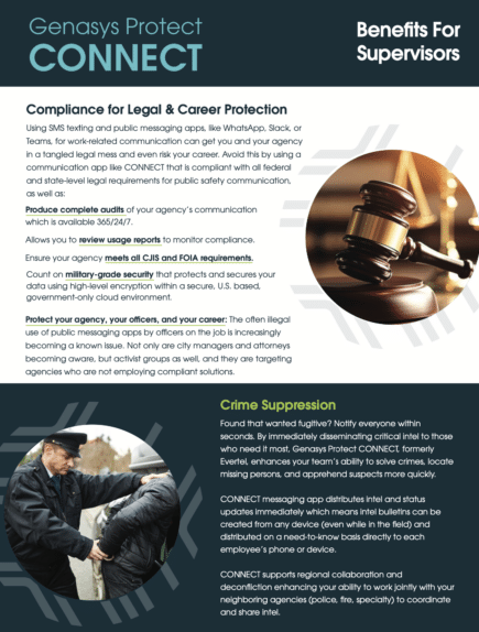 Genasys Protect CONNECT – Benefits for Supervisors