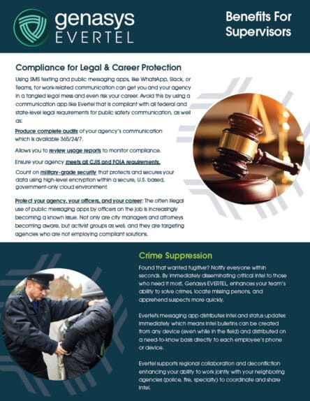 Genasys Evertel – Benefits for Supervisors