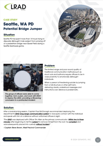 Seattle, WA – Law Enforcement – Talking Down Potential Bridge Jumper