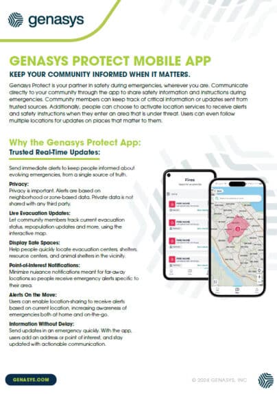 Genasys Protect Mobile App Brochure