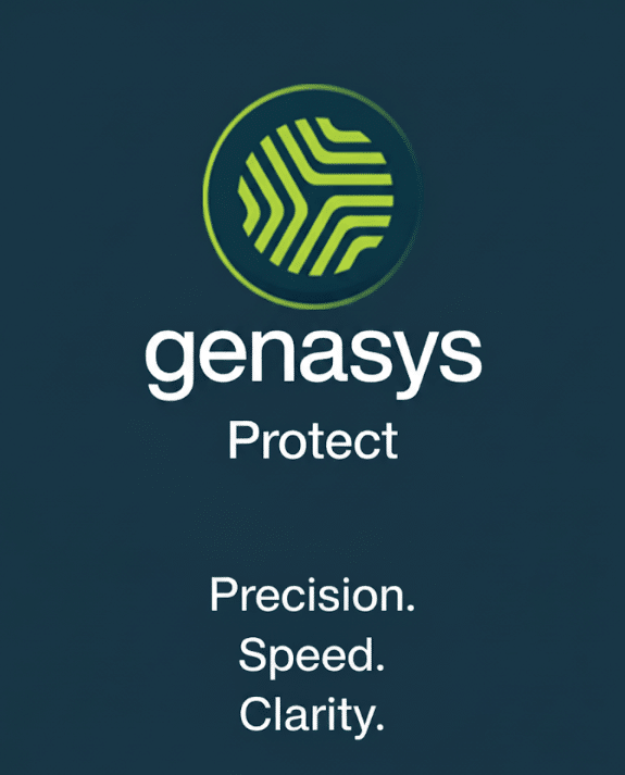 The Genasys Protect logo with the words Precision. Speed. Clarity.