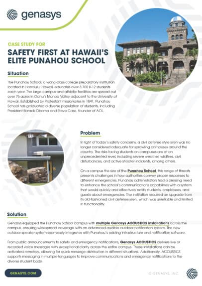 Punahou School, Hawaii Case Study