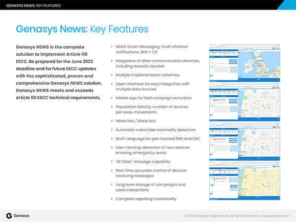 Screenshot of NEWS key features.