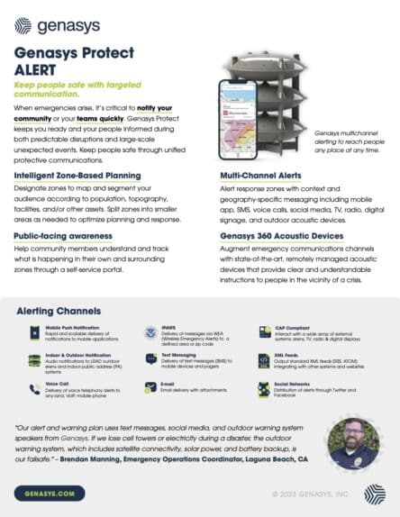 Genasys Protect Multi-Channel Alerting Brochure