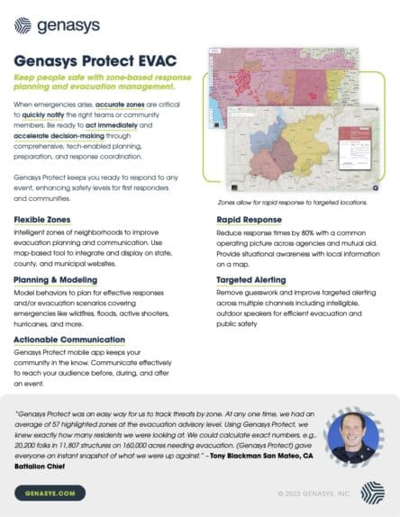 Genasys Protect Communication Zones