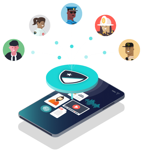 Evertel app graphic denoting multi-use communcations platform.