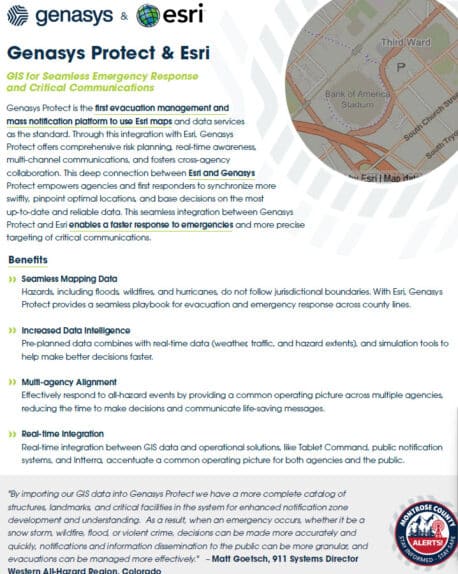 Genasys Protect & Esri Brochure