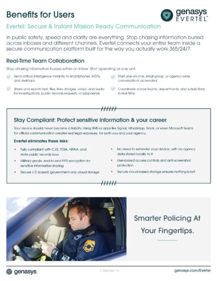 Genasys Evertel – Benefits for Users