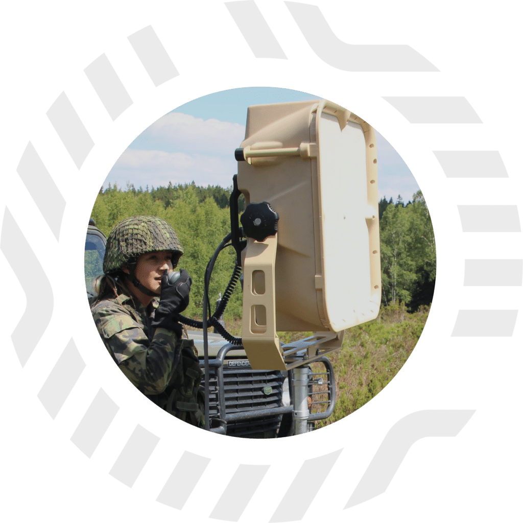 Military personnel using an LRAD.
