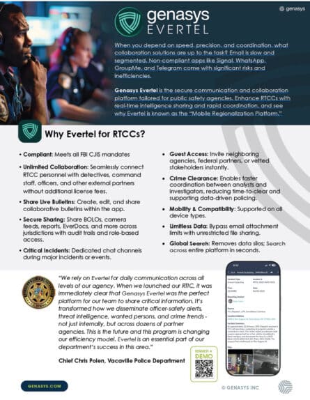 Genasys Evertel for RTCCs