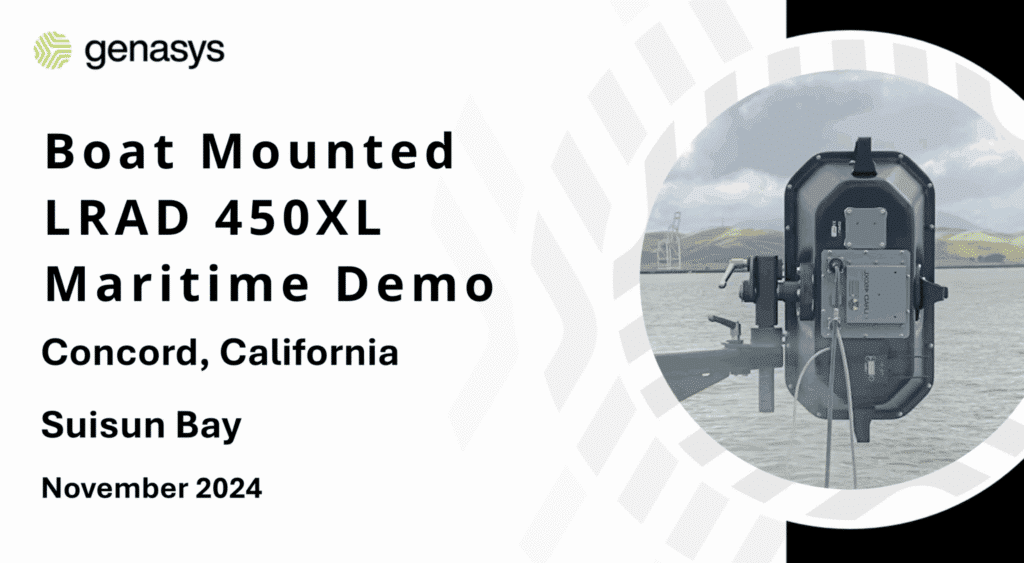 Boat Mounted LRAD 450XL Demo