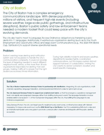 City of Boston, MA, Case Study