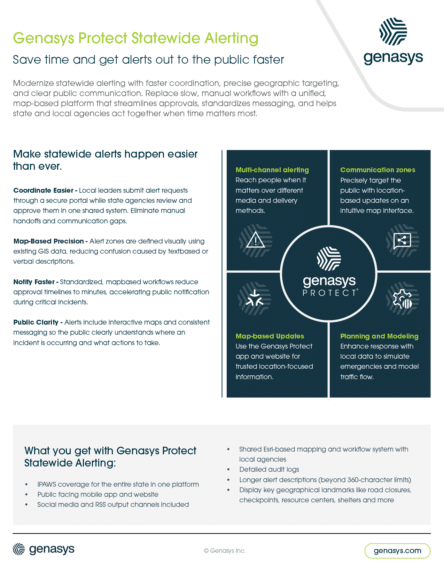 Genasys Protect Statewide Alerting