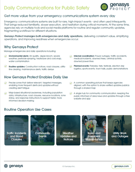 Genasys Protect for Regular Community Communication