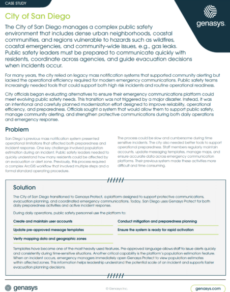 City of San Diego, CA Case Study